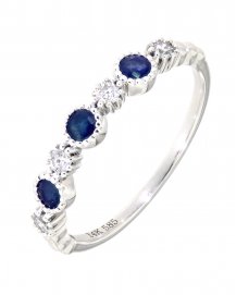 COLORED STONE DIAMOND BAND (TR3191)